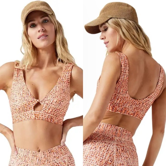 l*space Tops - L*Space Do The Twist Sports Bra Wild Bunch Print Women’s Small NWT Keyhole Front
